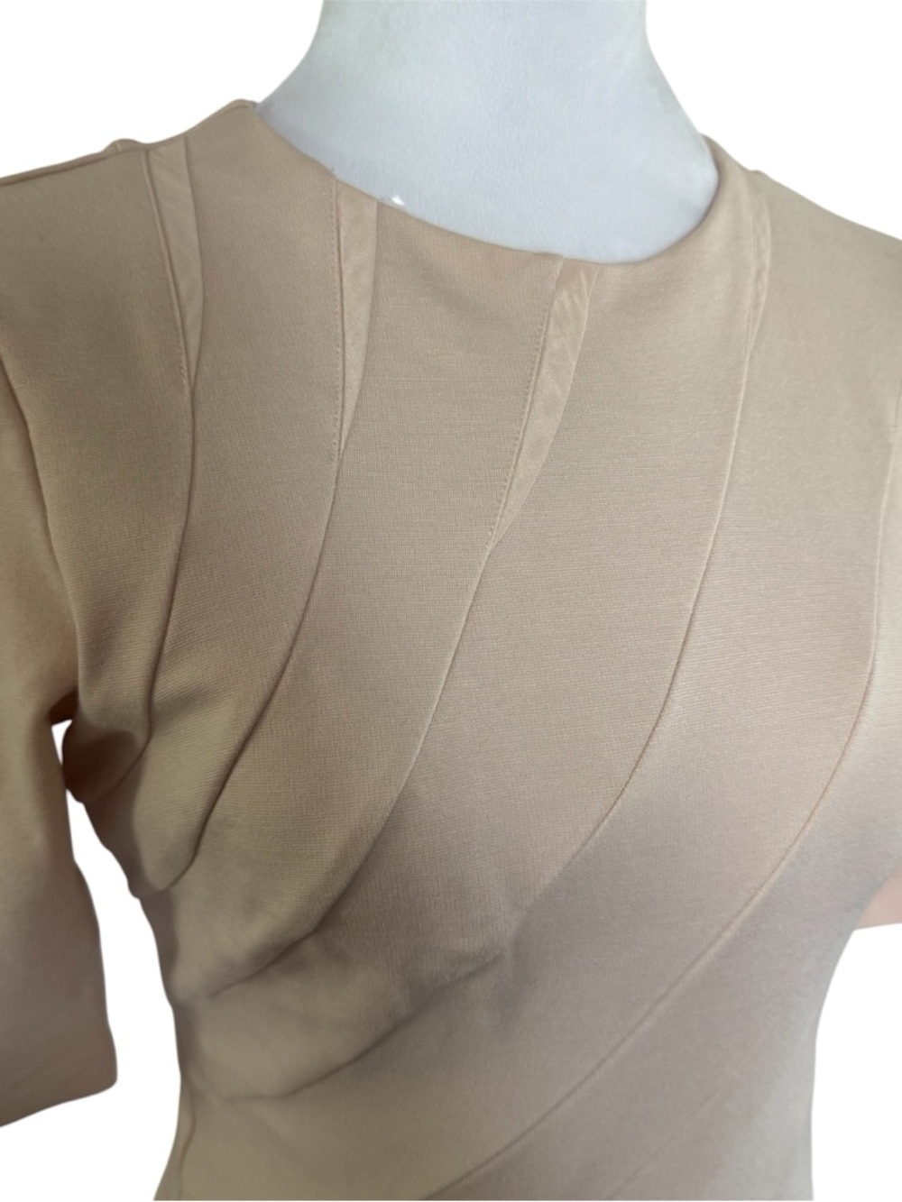 Ted Baker Corie Seam Detail Dress Blush Pink Bodycon Bandage Size Small - Picture 6 of 13